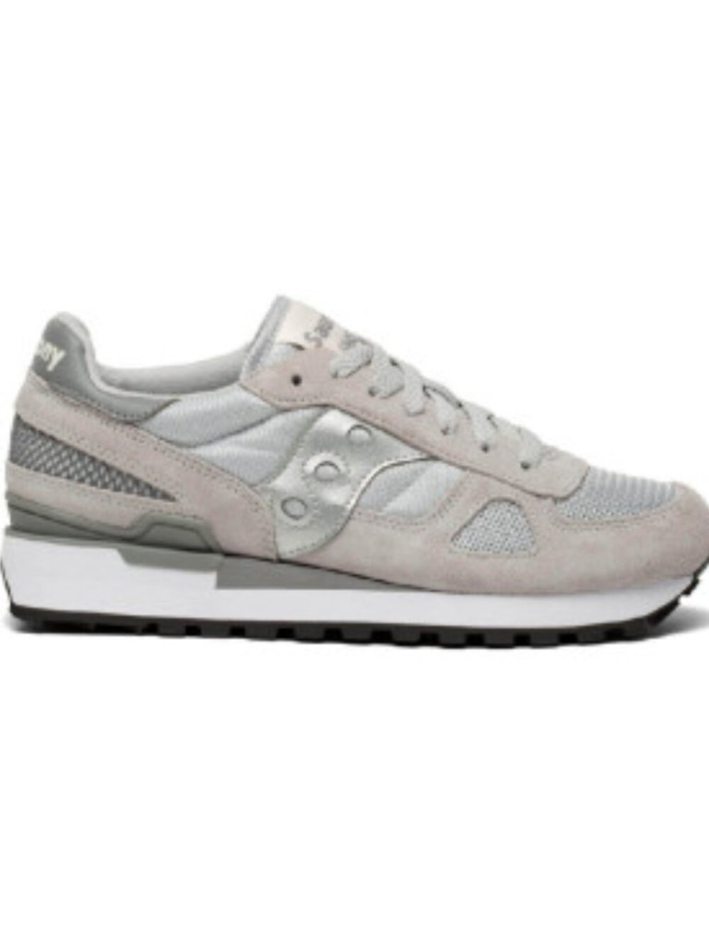 SAUCONY Trainers Women's Light Gray Silver Original Shadow Sneakers 8.5
